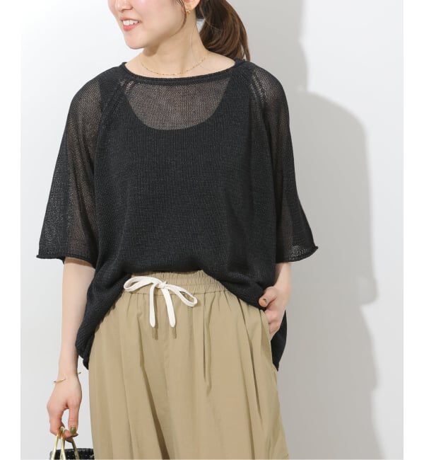 JOURNAL STANDARD relume「PEリネンハーフスリーブプルオーバー」|ニット・セーター|