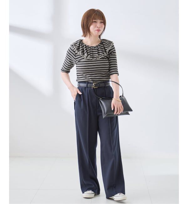 journal standard L'essage「別注 Miller*Uhr Frill Collar S/S カットソー」|Tシャツ・カットソー|