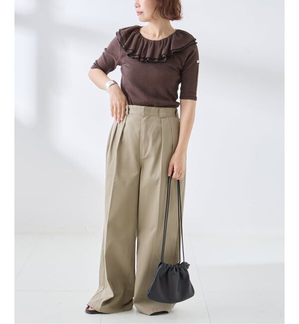 journal standard L'essage「別注 Miller*Uhr Frill Collar S/S カットソー」|Tシャツ・カットソー|