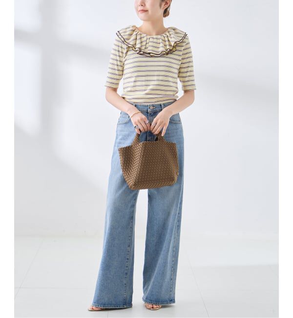 journal standard L'essage「別注 Miller*Uhr Frill Collar S/S カットソー」|Tシャツ・カットソー|