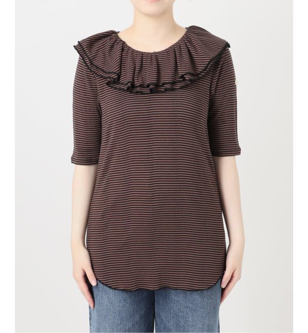 journal standard L'essage「別注 Miller*Uhr Frill Collar S/S カットソー」|Tシャツ・カットソー|