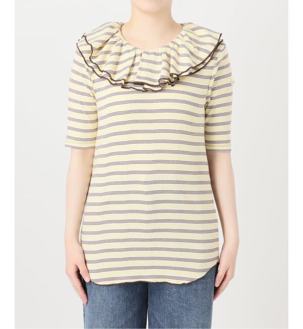 journal standard L'essage「別注 Miller*Uhr Frill Collar S/S カットソー」|Tシャツ・カットソー|