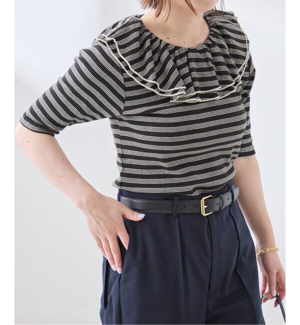 journal standard L'essage「別注 Miller*Uhr Frill Collar S/S カットソー」|Tシャツ・カットソー|