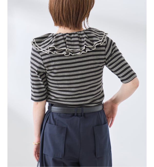 journal standard L'essage「別注 Miller*Uhr Frill Collar S/S カットソー」|Tシャツ・カットソー|