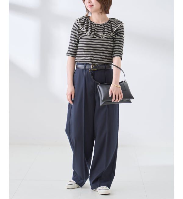 journal standard L'essage「別注 Miller*Uhr Frill Collar S/S カットソー」|Tシャツ・カットソー|