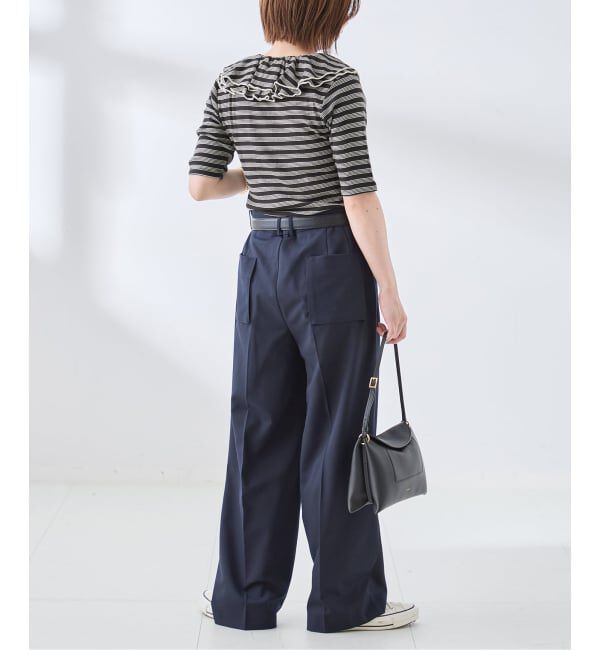 journal standard L'essage「別注 Miller*Uhr Frill Collar S/S カットソー」|Tシャツ・カットソー|