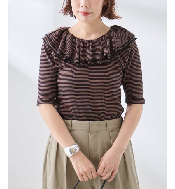 journal standard L'essage「別注 Miller*Uhr Frill Collar S/S カットソー」|Tシャツ・カットソー|