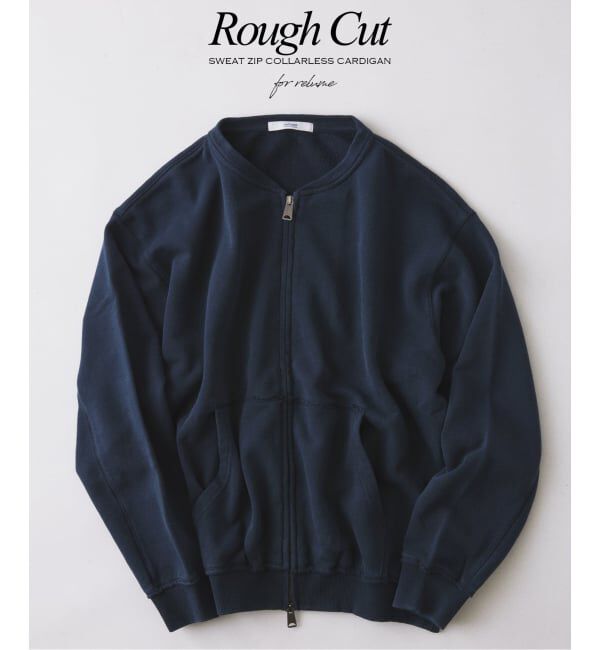 JOURNAL STANDARD relume「ラフカット ノーカラー スウェット カーディガン」|カーディガン|ネイビー