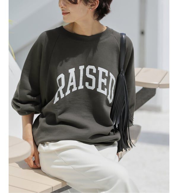 JOURNAL STANDARD relume「《予約》RAISEDラグランロゴスウェット」|スウェット・ジャージ|ブラック A