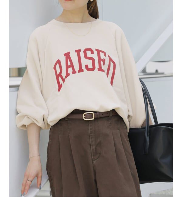 JOURNAL STANDARD relume「《予約》RAISEDラグランロゴスウェット」|スウェット・ジャージ|ナチュラル