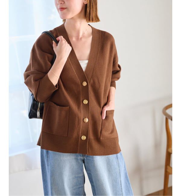 JOURNAL STANDARD relume「《一部WEB限定追加予約3》コットンカシミヤミックスダブルニットVネックカーディガン」|カーディガン|