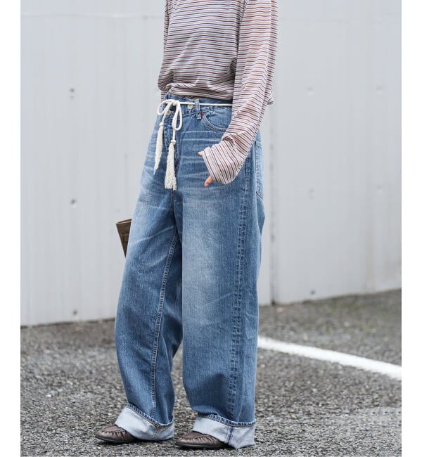 FRAMeWORK「BIG JOHN&times;BETTER THAN GOOD SLEEK WIDE LEG デニム」|デニム|