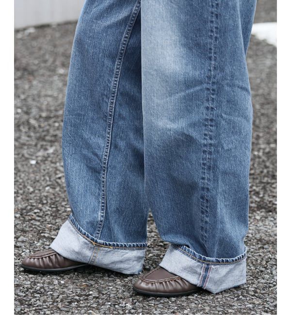 FRAMeWORK「BIG JOHN&times;BETTER THAN GOOD SLEEK WIDE LEG デニム」|デニム|
