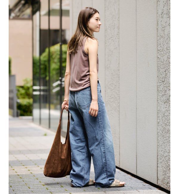 FRAMeWORK「BIG JOHN&times;BETTER THAN GOOD SLEEK WIDE LEG デニム」|デニム|
