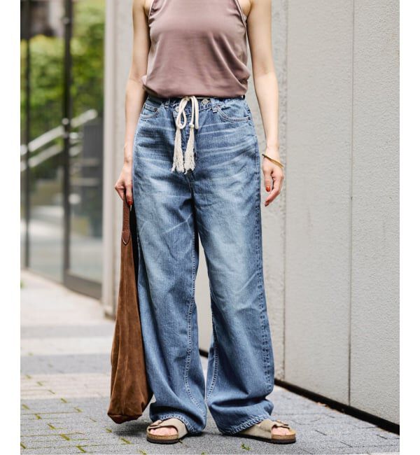 FRAMeWORK「BIG JOHN&times;BETTER THAN GOOD SLEEK WIDE LEG デニム」|デニム|