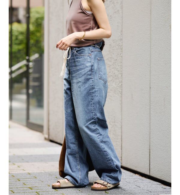 FRAMeWORK「BIG JOHN&times;BETTER THAN GOOD SLEEK WIDE LEG デニム」|デニム|