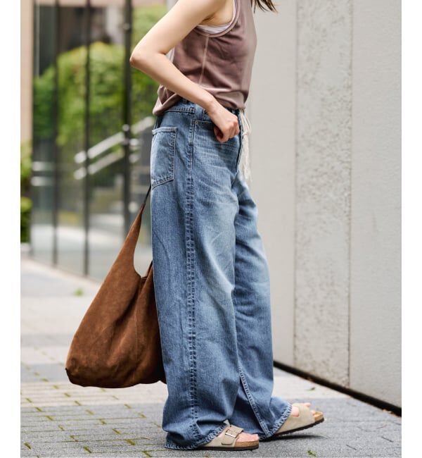 FRAMeWORK「BIG JOHN&times;BETTER THAN GOOD SLEEK WIDE LEG デニム」|デニム|