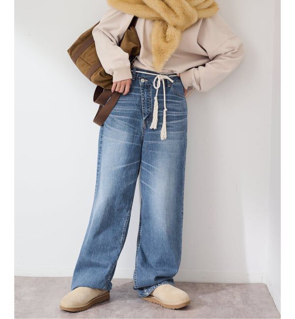 FRAMeWORK「BIG JOHN&times;BETTER THAN GOOD SLEEK WIDE LEG デニム」|デニム|