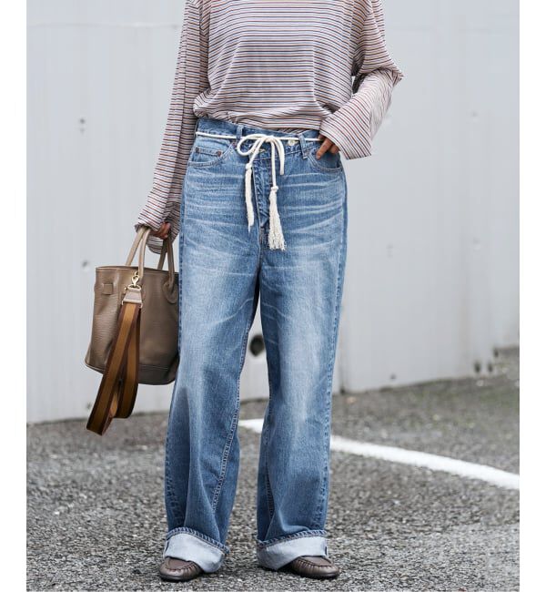 FRAMeWORK「BIG JOHN&times;BETTER THAN GOOD SLEEK WIDE LEG デニム」|デニム|