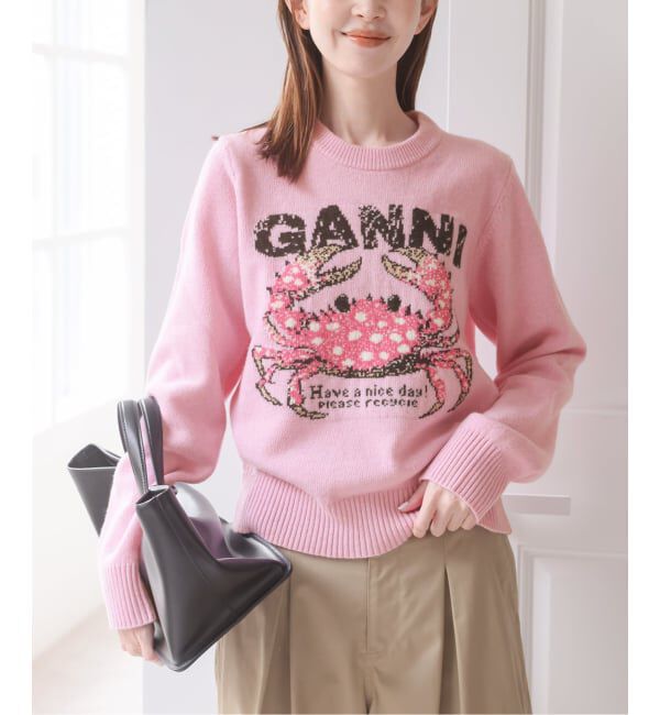 U by SPICK&SPAN「《新宿・WEB限定》GANNI / ガニー Graphic Wool Sweater Crab」|ニット・セーター|