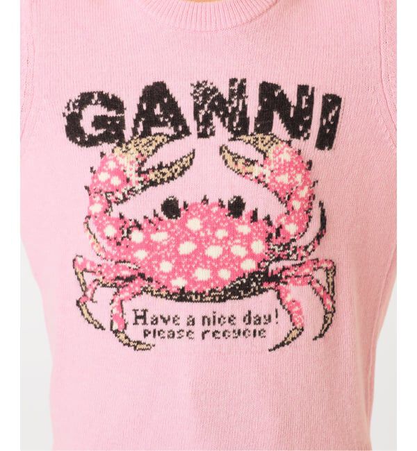U by SPICK&SPAN「《新宿・WEB限定》GANNI / ガニー Graphic Wool Sweater Crab」|ニット・セーター|