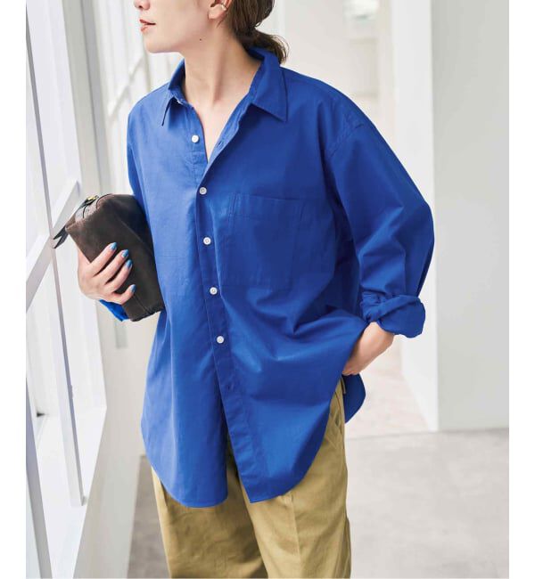 Spick and Span「ソフトオックスルーズシャツ」|シャツ・ブラウス|ブルー