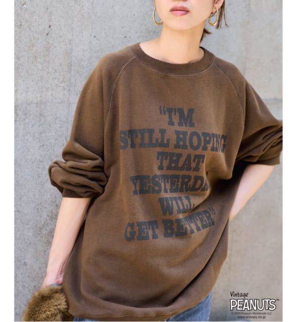 FRAMeWORK「≪追加予約≫MEAN MACHINE AGE 別注 PEANUTS VTG CREW SWT "CHARLIE"」|スウェット・ジャージ|