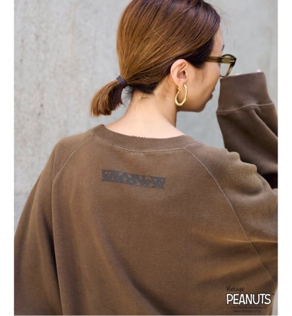 FRAMeWORK「≪追加予約≫MEAN MACHINE AGE 別注 PEANUTS VTG CREW SWT "CHARLIE"」|スウェット・ジャージ|