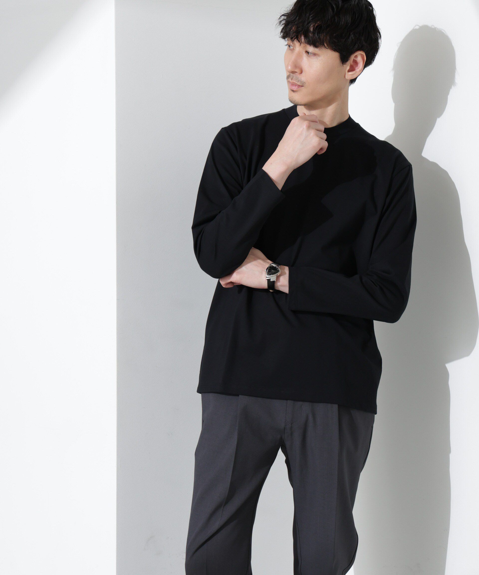NANO universe「ジャケT(R) クルーネック 長袖」|Tシャツ・カットソー|