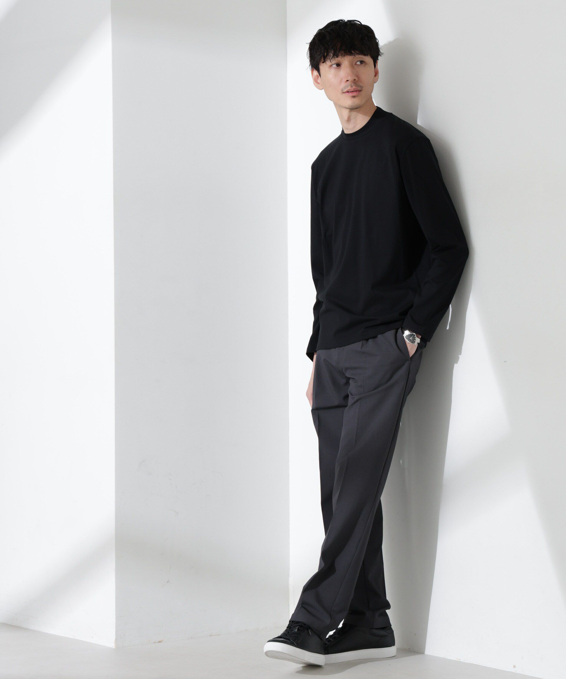 NANO universe「ジャケT(R) クルーネック 長袖」|Tシャツ・カットソー|