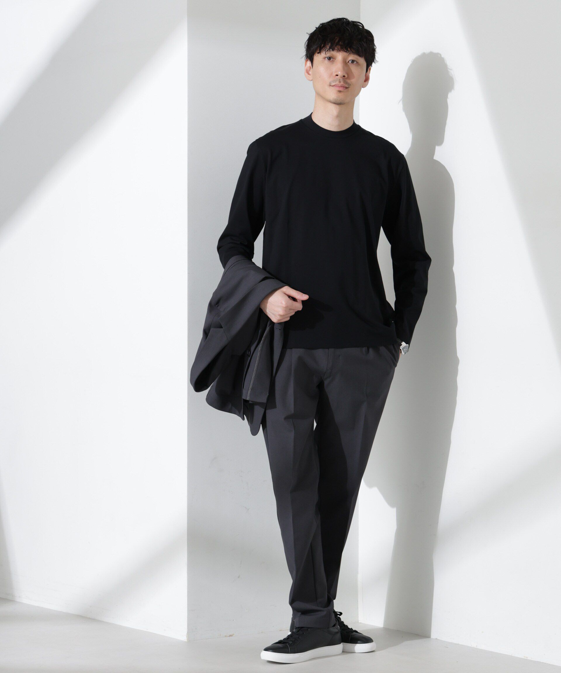 NANO universe「ジャケT(R) クルーネック 長袖」|Tシャツ・カットソー|