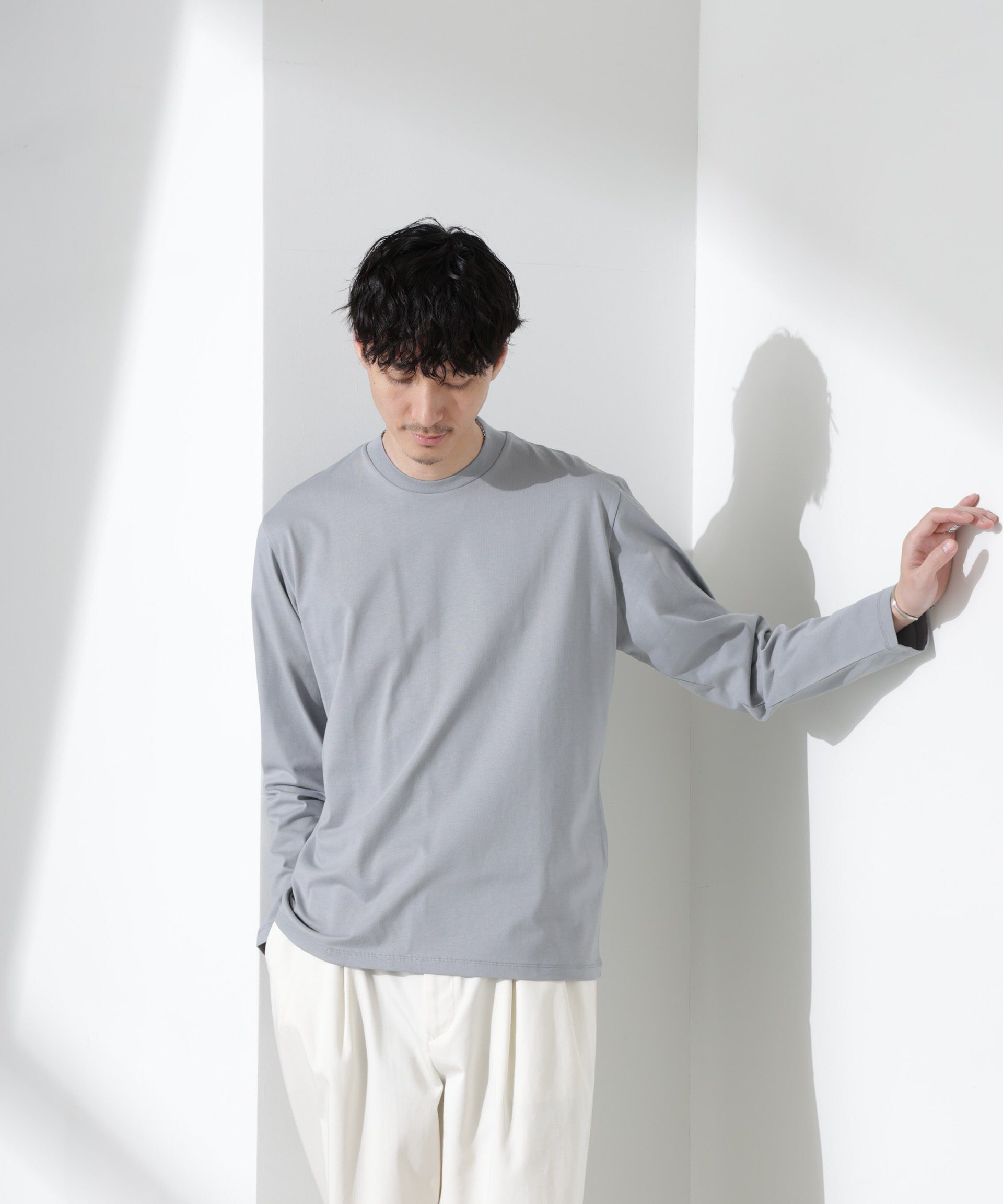 NANO universe「ジャケT(R) クルーネック 長袖」|Tシャツ・カットソー|