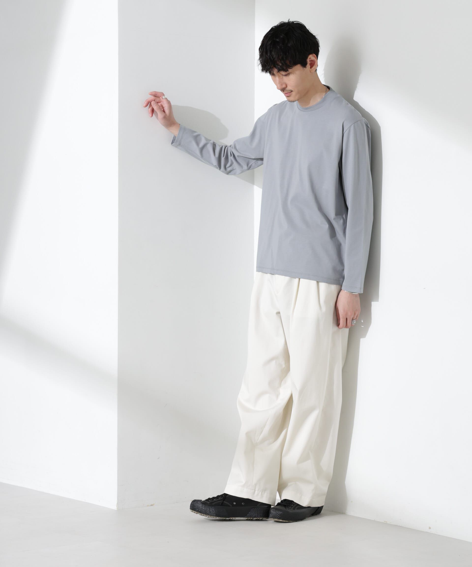 NANO universe「ジャケT(R) クルーネック 長袖」|Tシャツ・カットソー|