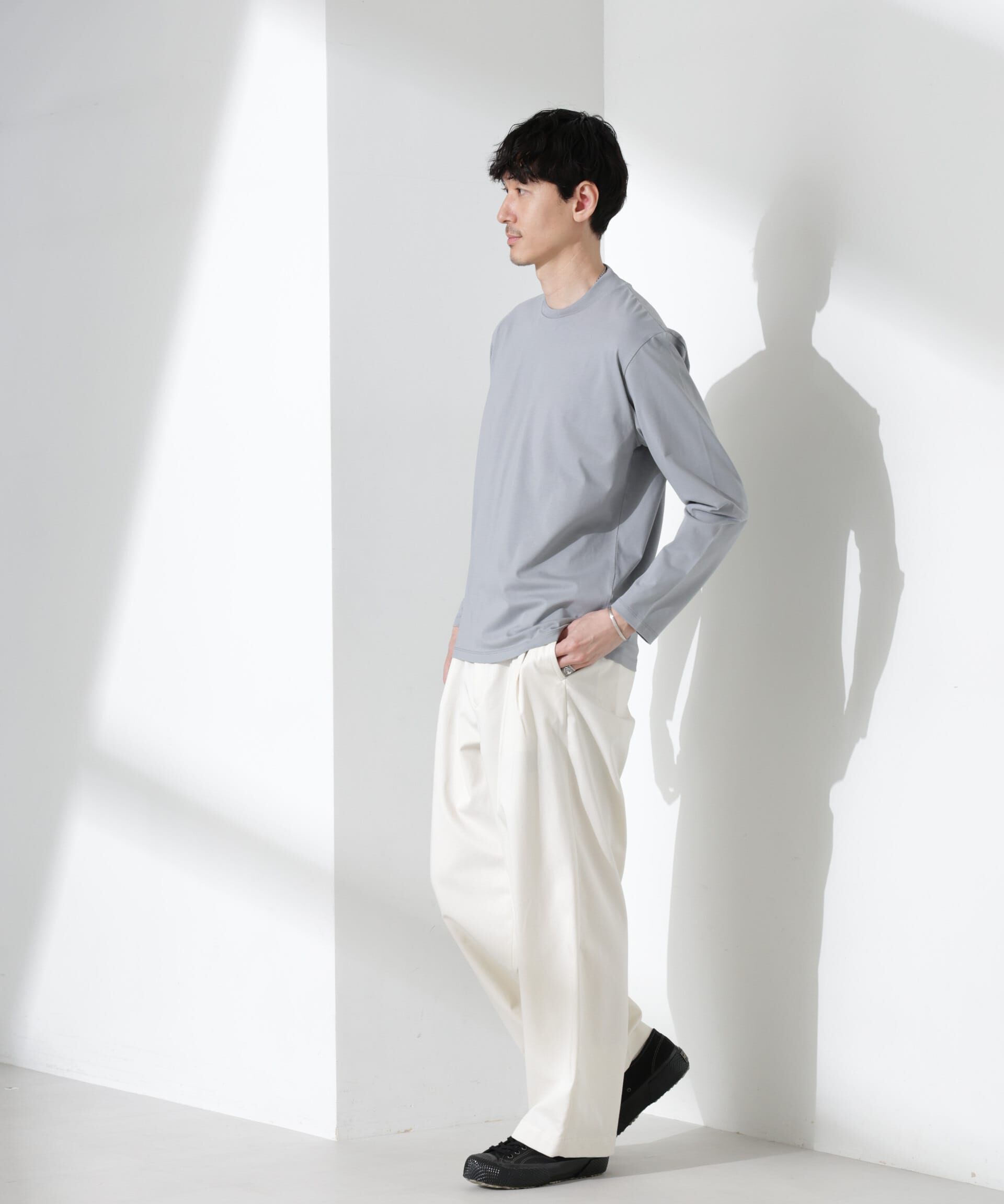 NANO universe「ジャケT(R) クルーネック 長袖」|Tシャツ・カットソー|