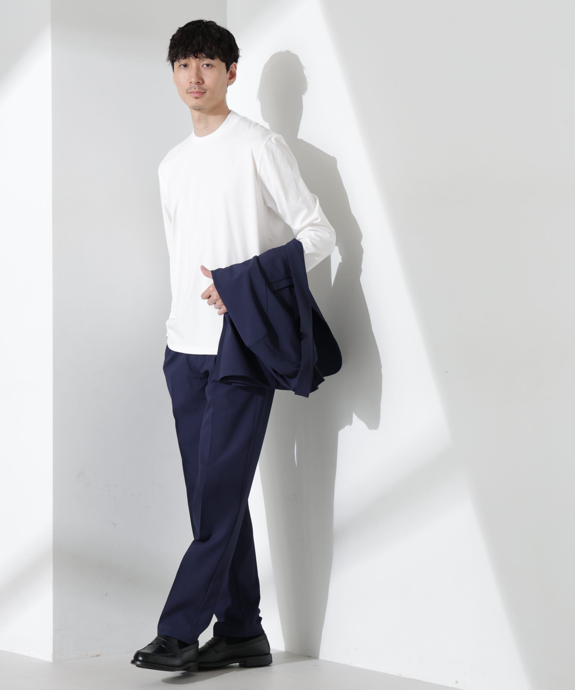 NANO universe「ジャケT(R) クルーネック 長袖」|Tシャツ・カットソー|