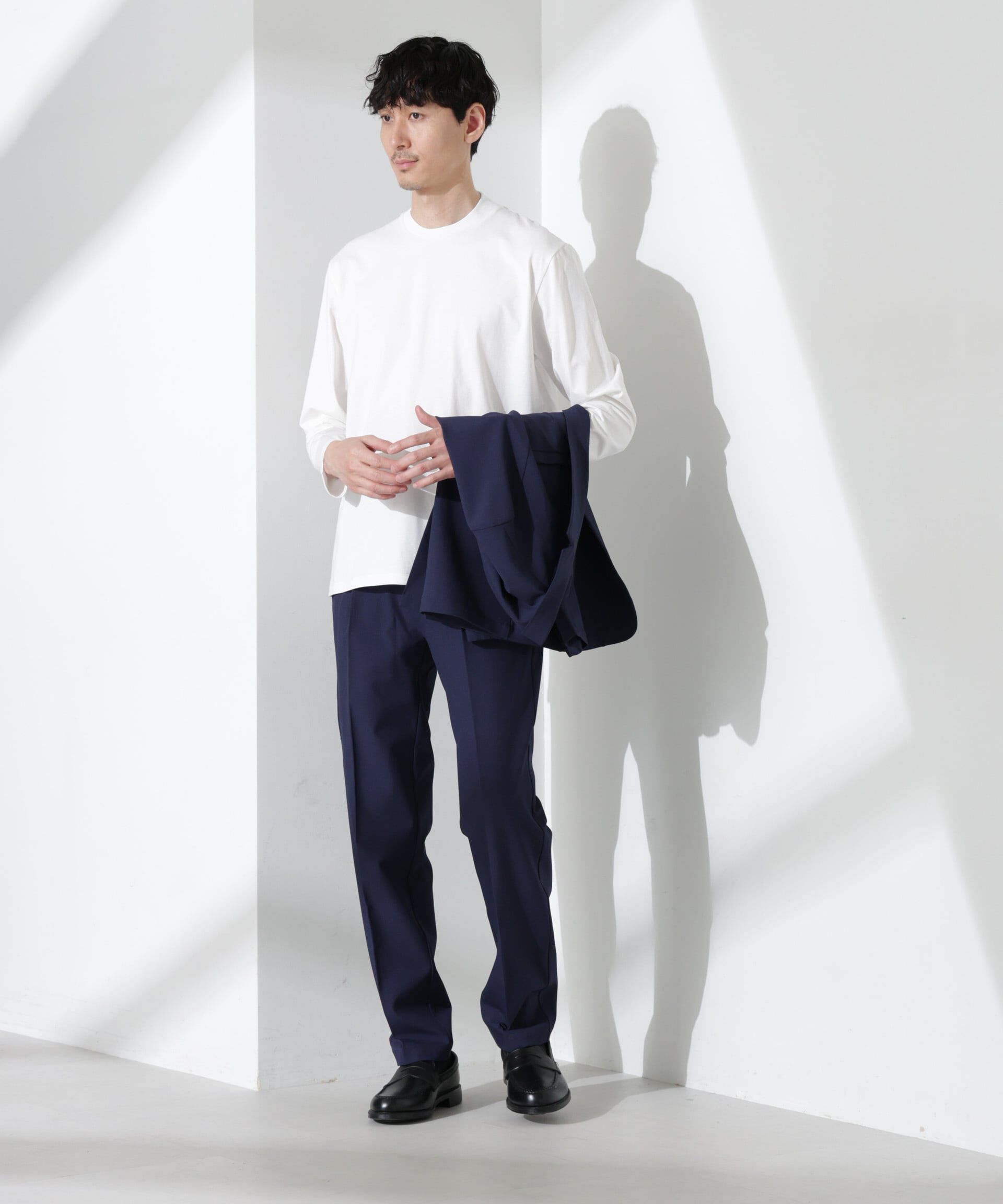 NANO universe「ジャケT(R) クルーネック 長袖」|Tシャツ・カットソー|