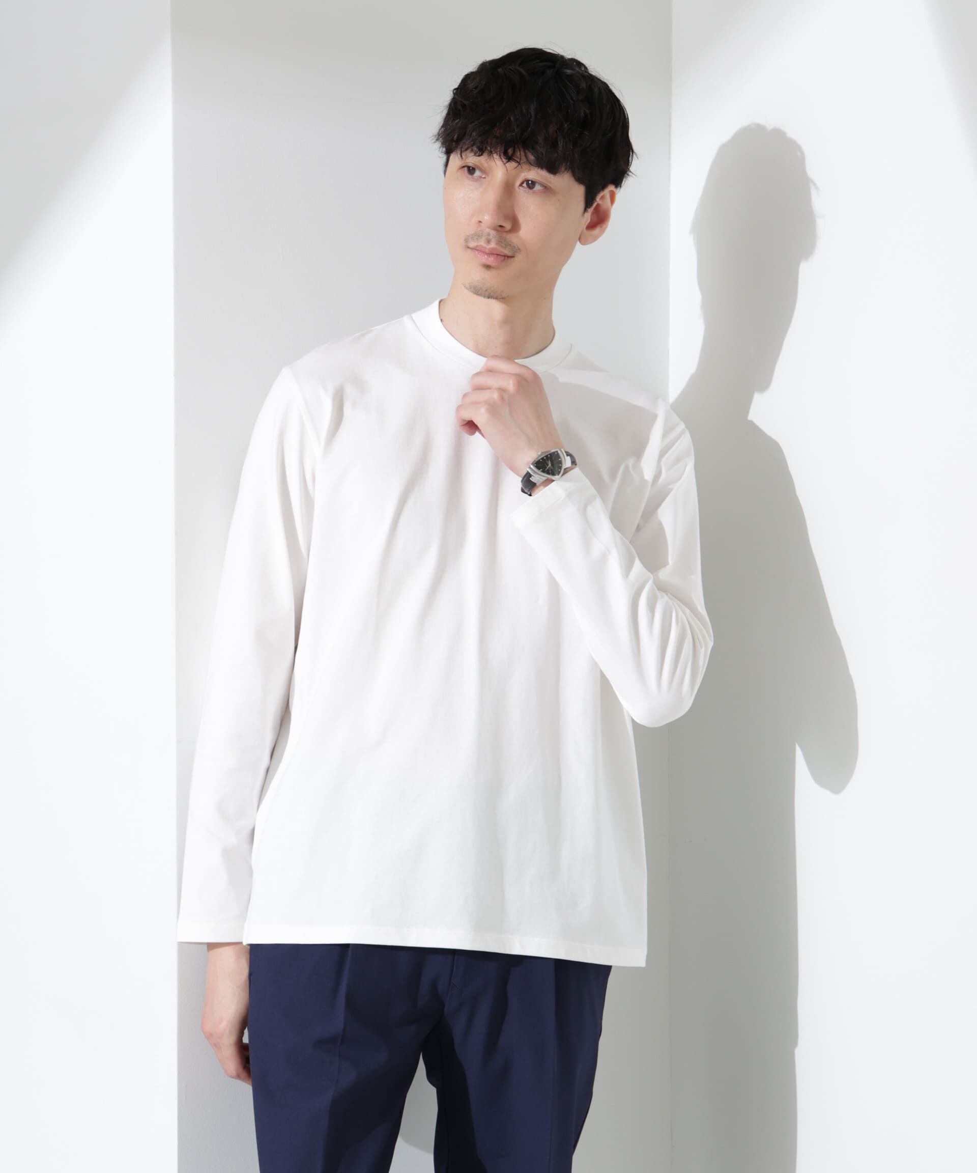 NANO universe「ジャケT(R) クルーネック 長袖」|Tシャツ・カットソー|