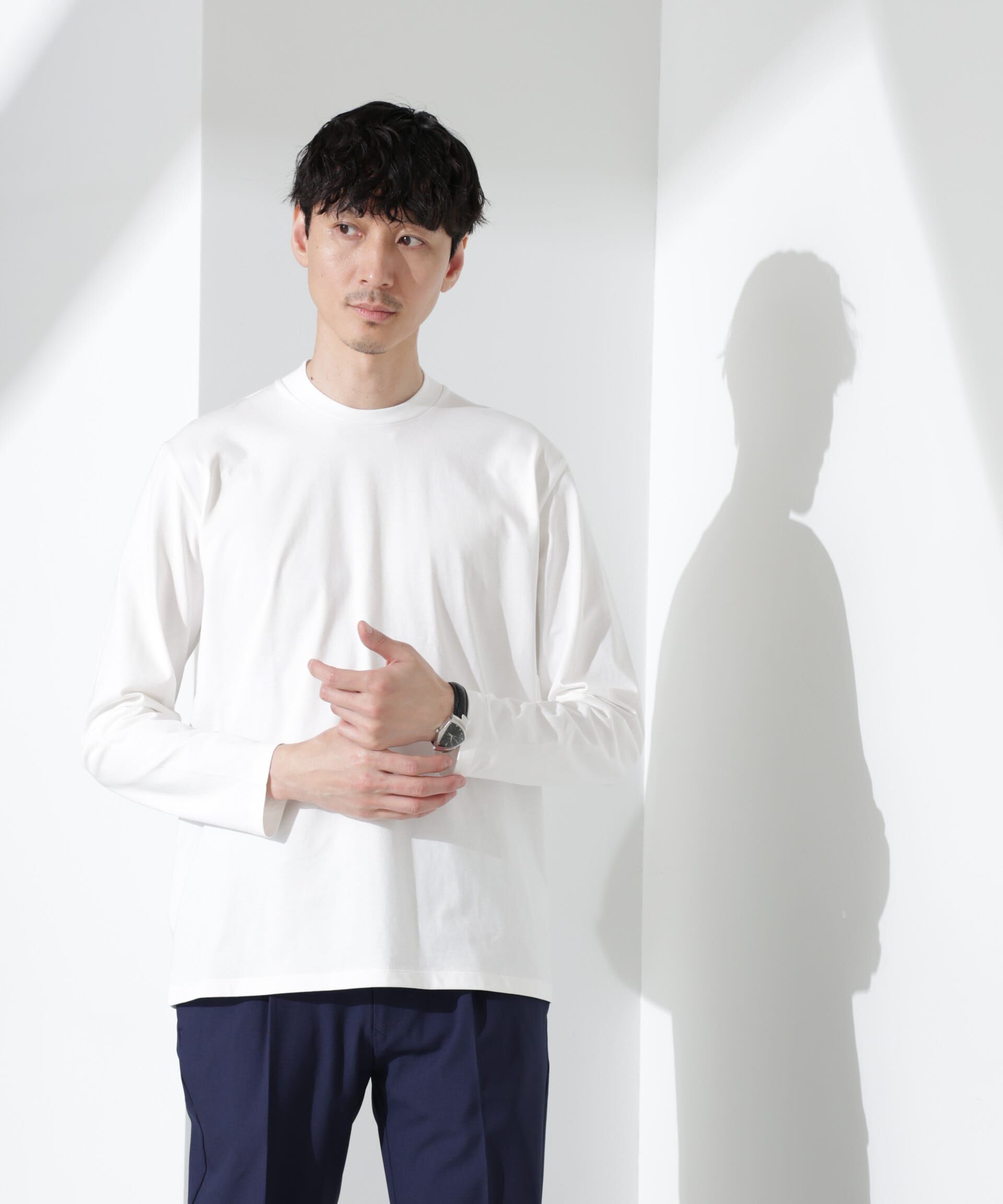 NANO universe「ジャケT(R) クルーネック 長袖」|Tシャツ・カットソー|