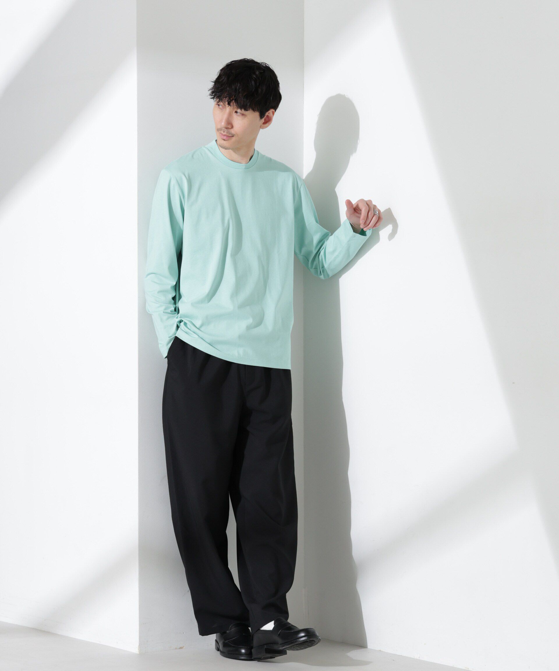 NANO universe「ジャケT(R) クルーネック 長袖」|Tシャツ・カットソー|