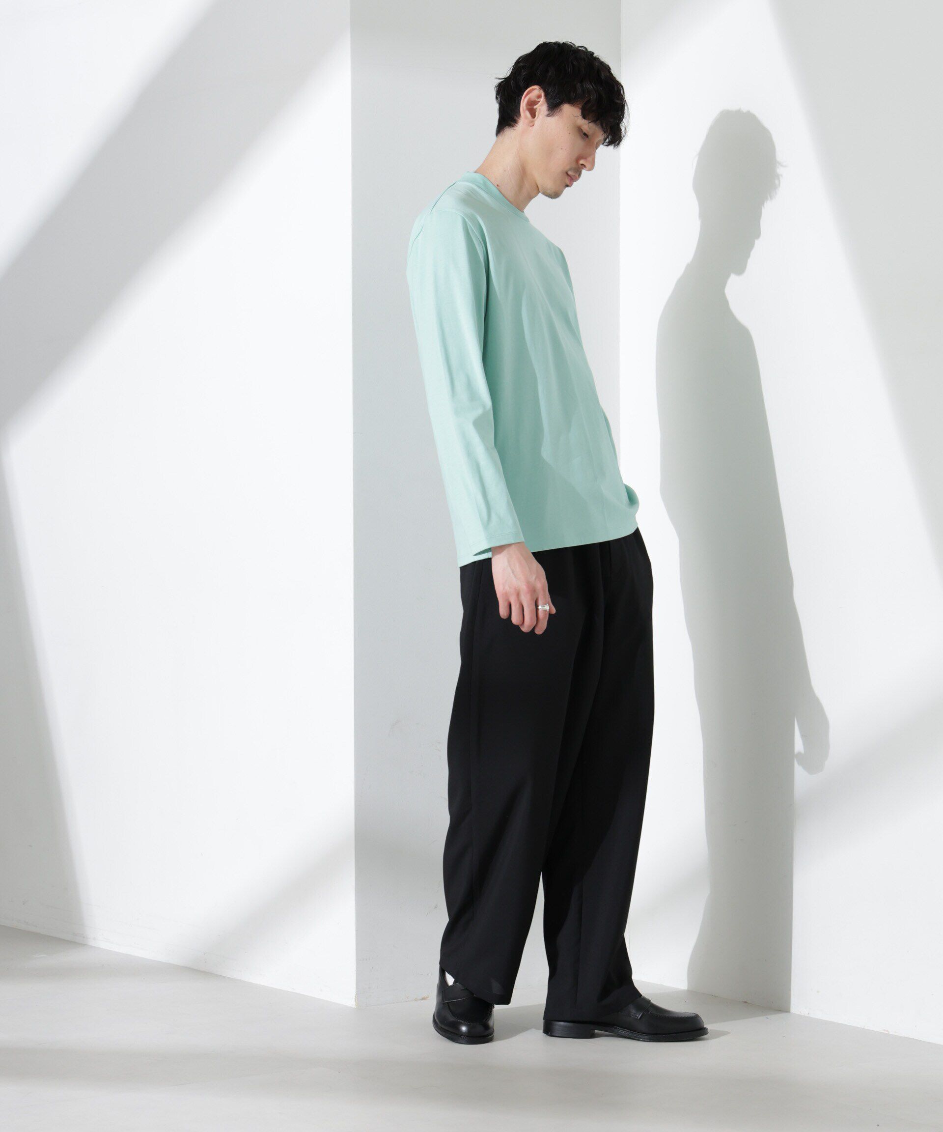 NANO universe「ジャケT(R) クルーネック 長袖」|Tシャツ・カットソー|