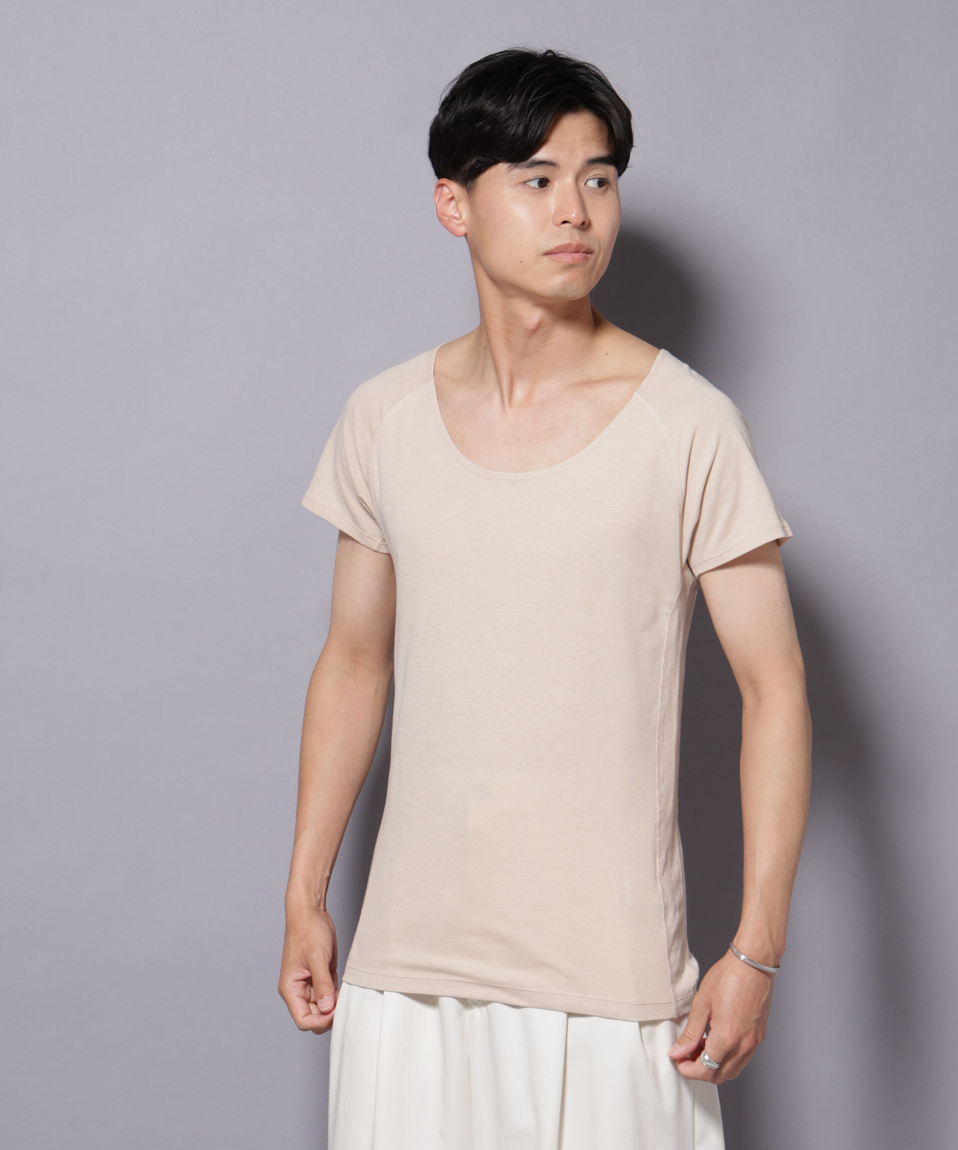 NANO universe「Anti Soaked(R)  Plus インナーTシャツ 半袖」|Tシャツ・カットソー|