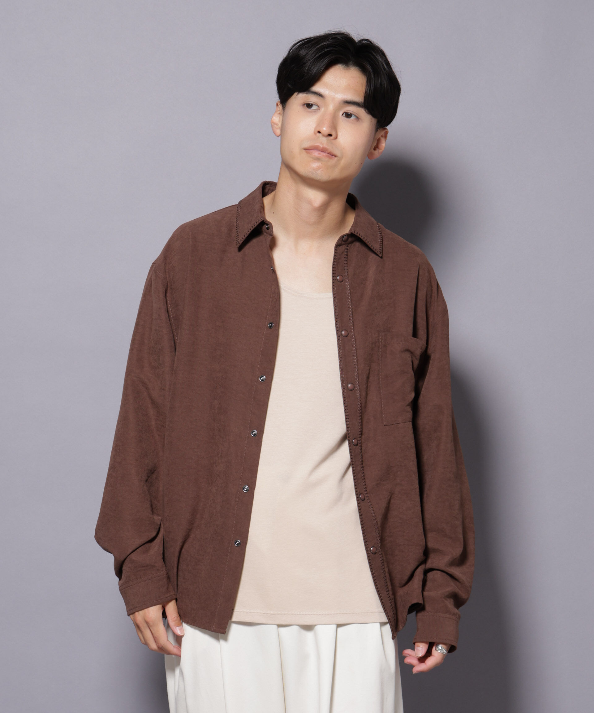 NANO universe「Anti Soaked(R)  Plus インナーTシャツ 半袖」|Tシャツ・カットソー|