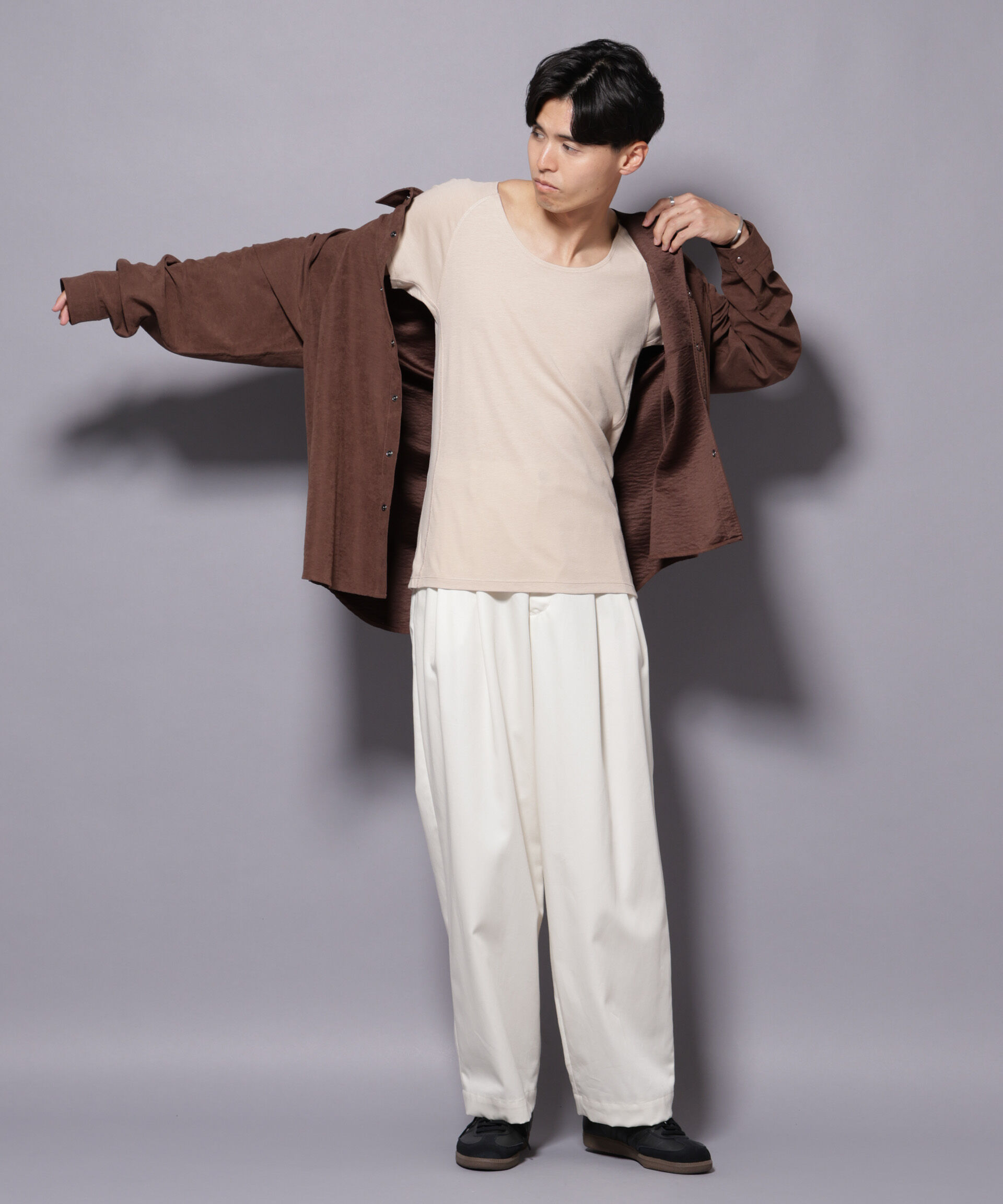 NANO universe「Anti Soaked(R)  Plus インナーTシャツ 半袖」|Tシャツ・カットソー|