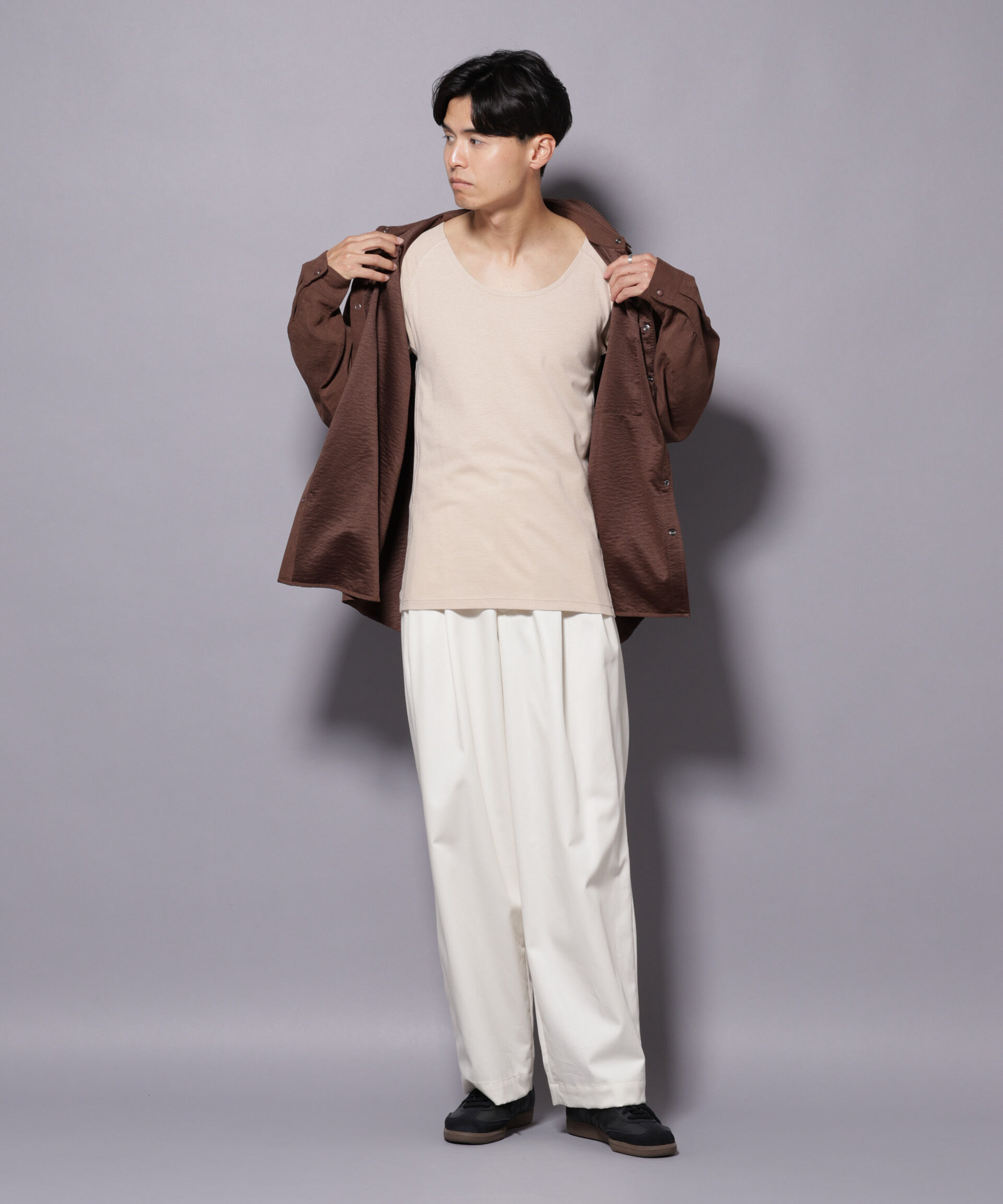 NANO universe「Anti Soaked(R)  Plus インナーTシャツ 半袖」|Tシャツ・カットソー|