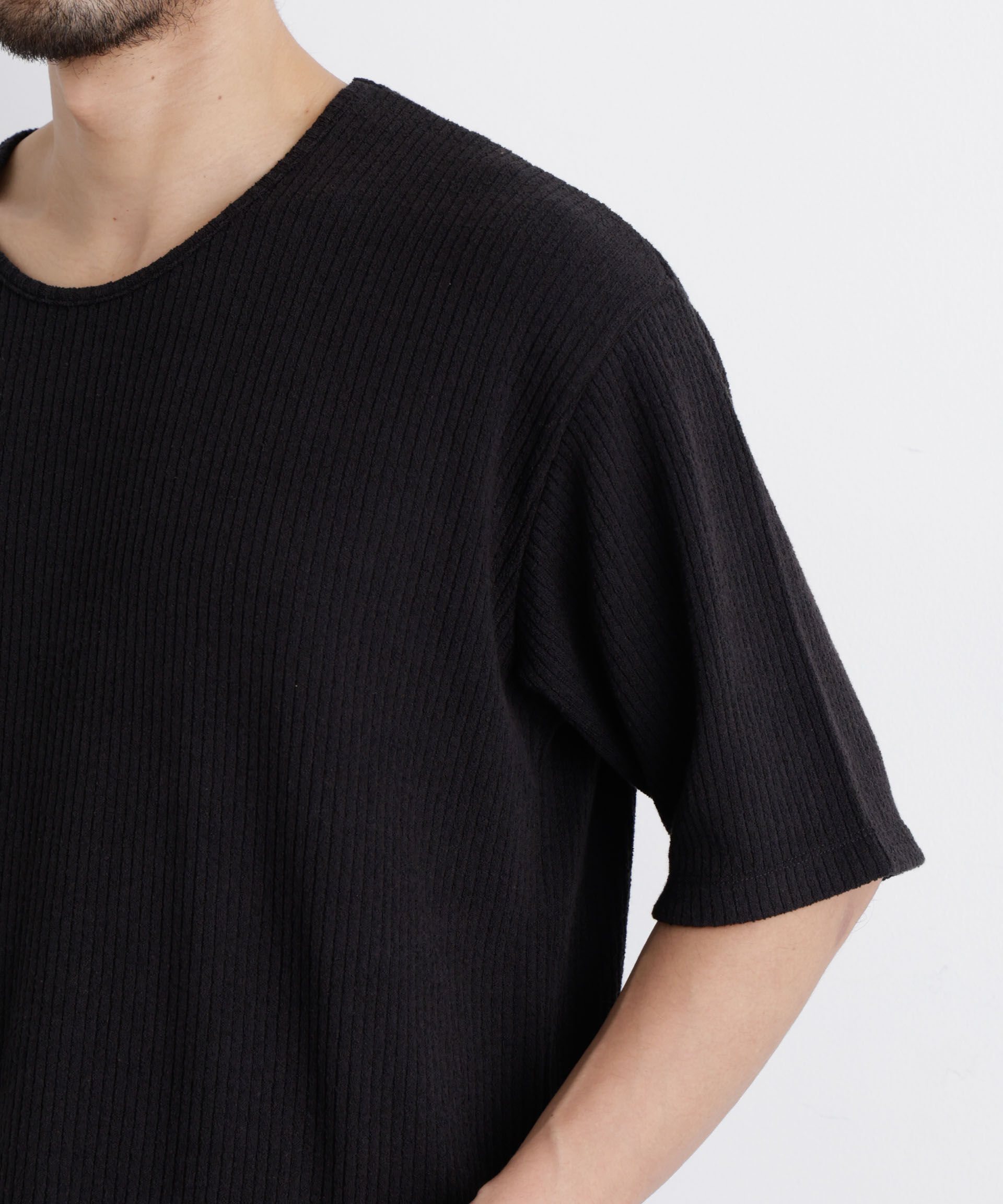 nano･universe「強撚ループヤーン針抜きストレッチ Tシャツ」|Tシャツ・カットソー|
