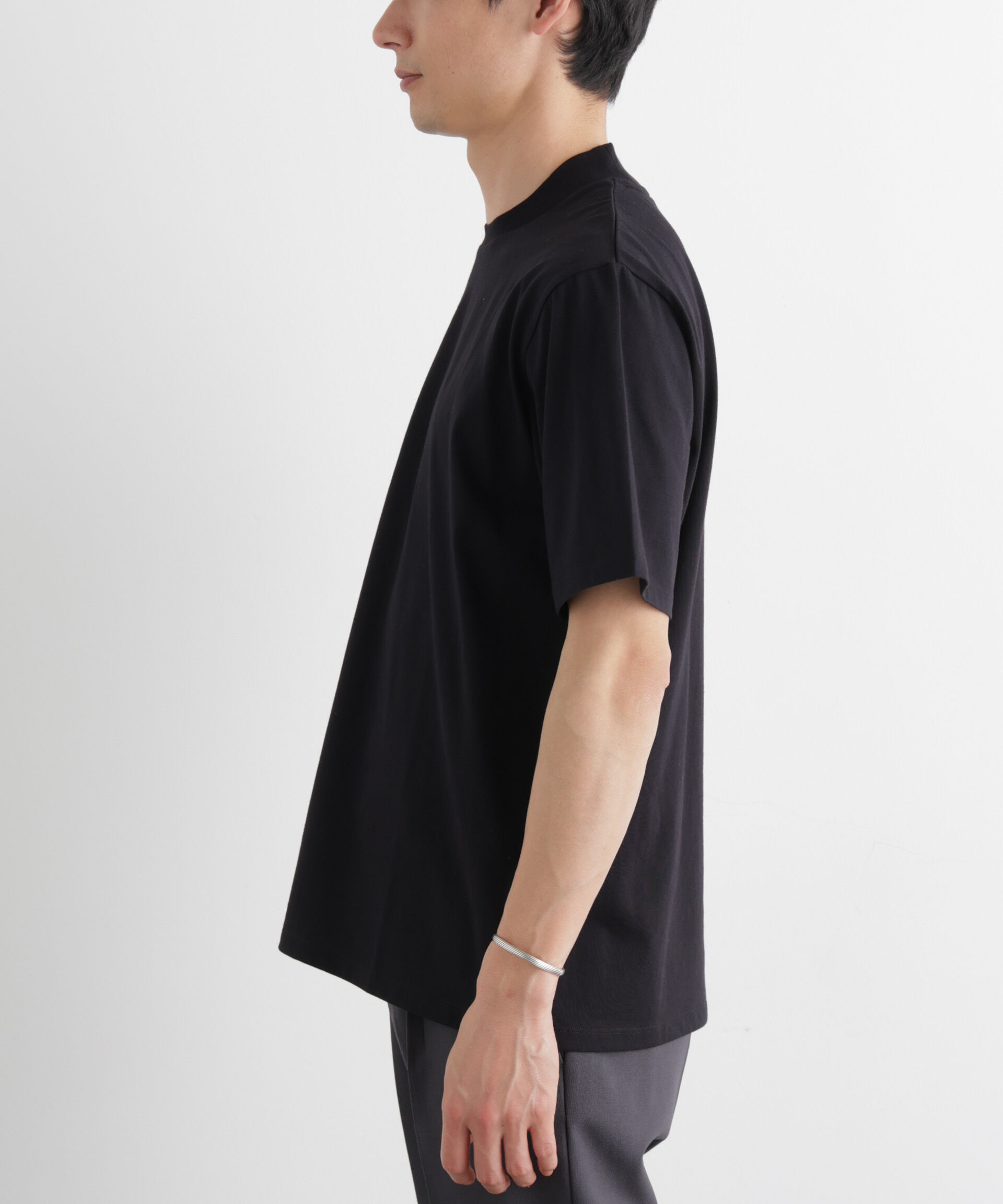 NANO universe「ジャケT(R) クルーネック 半袖」|Tシャツ・カットソー|
