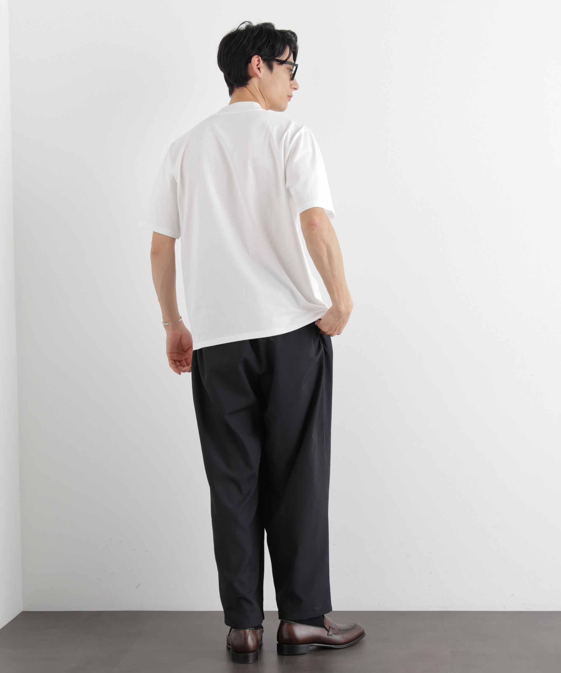 NANO universe「ジャケT(R) クルーネック 半袖」|Tシャツ・カットソー|
