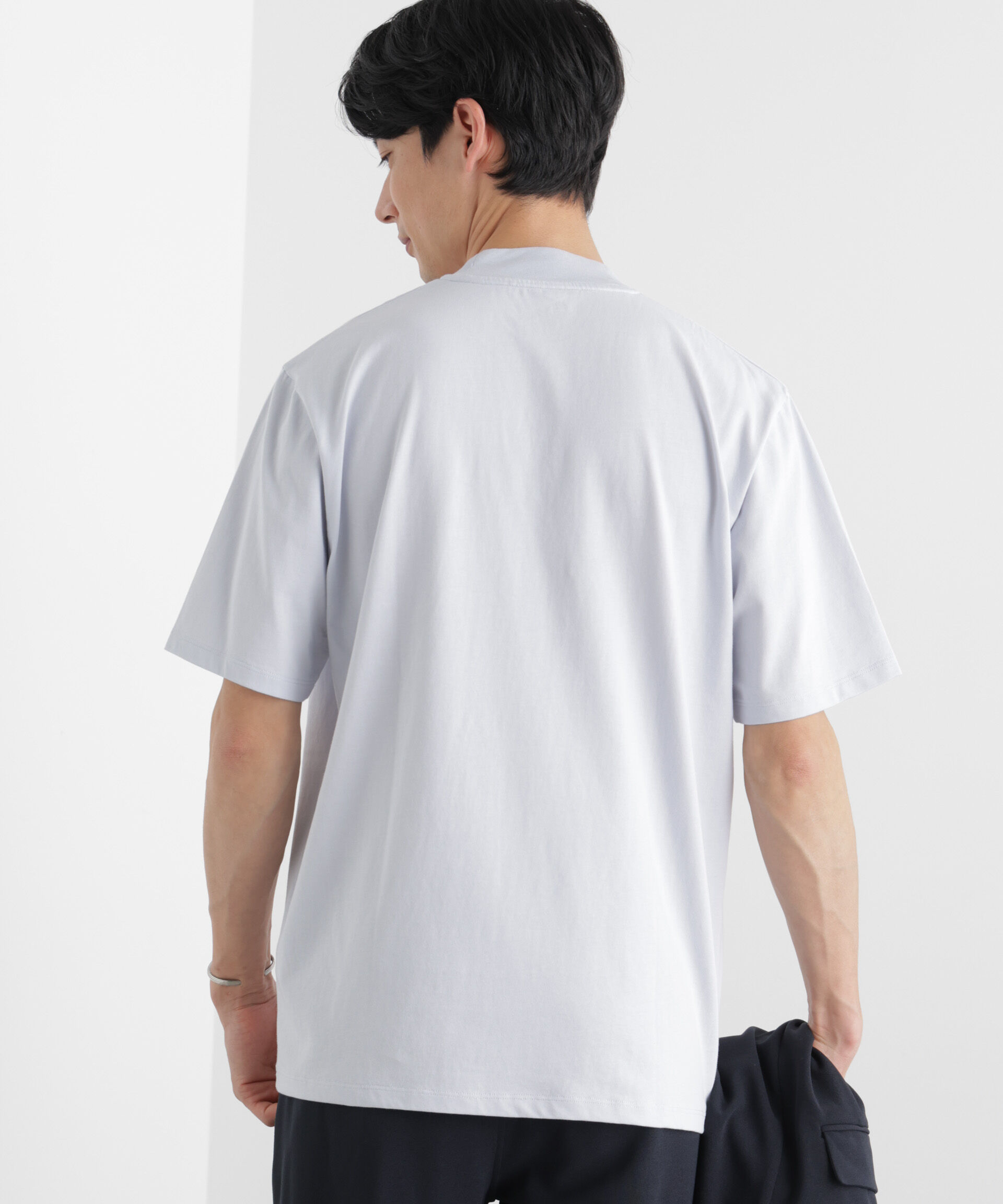 NANO universe「ジャケT(R) クルーネック 半袖」|Tシャツ・カットソー|