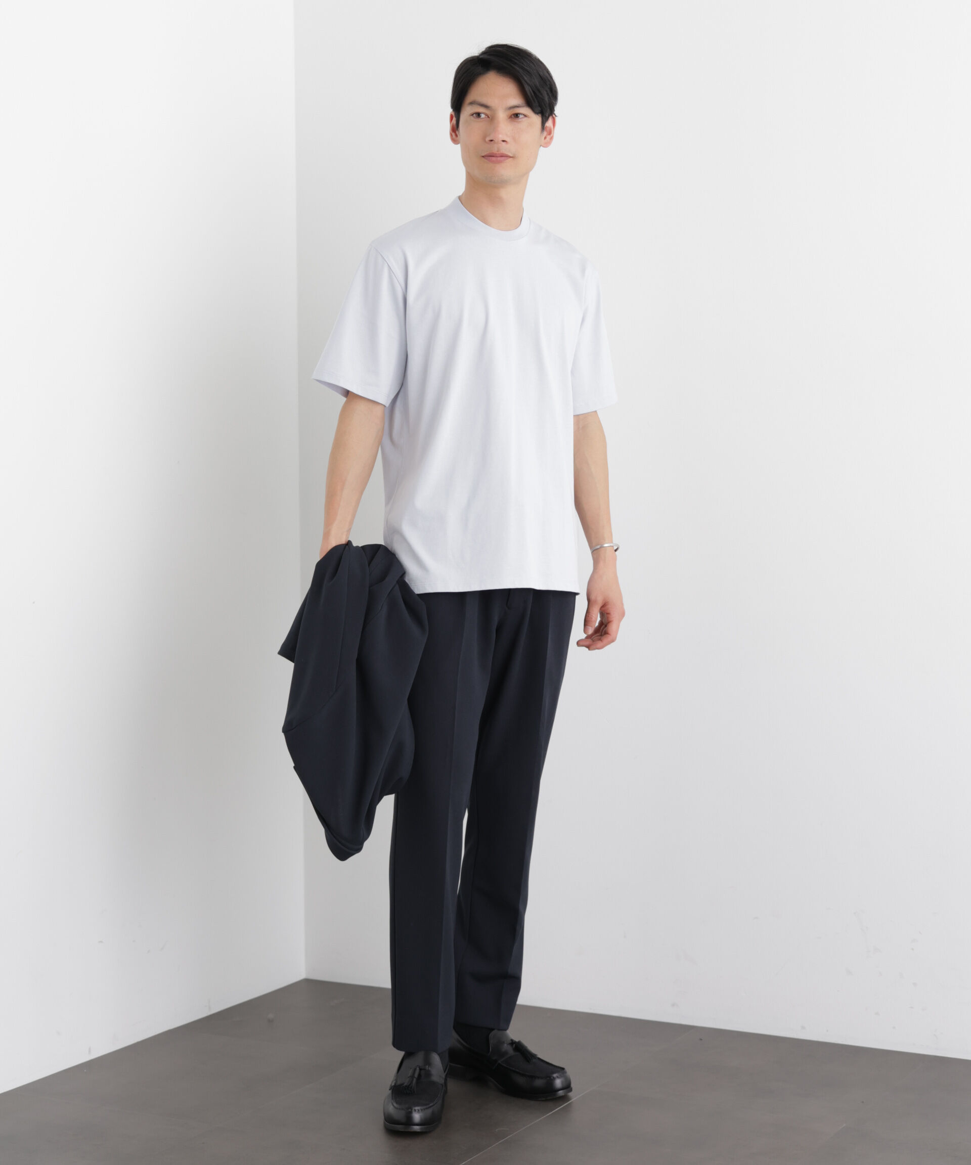 NANO universe「ジャケT(R) クルーネック 半袖」|Tシャツ・カットソー|