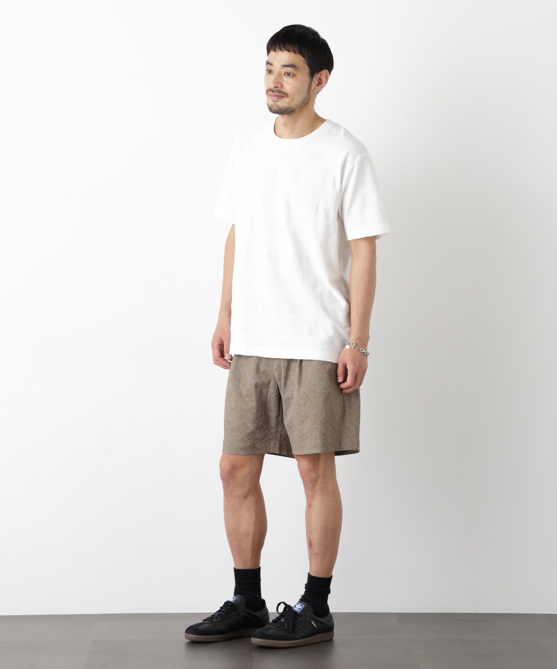 NANO universe「リンクスジャガードTシャツ 半袖」|Tシャツ・カットソー|